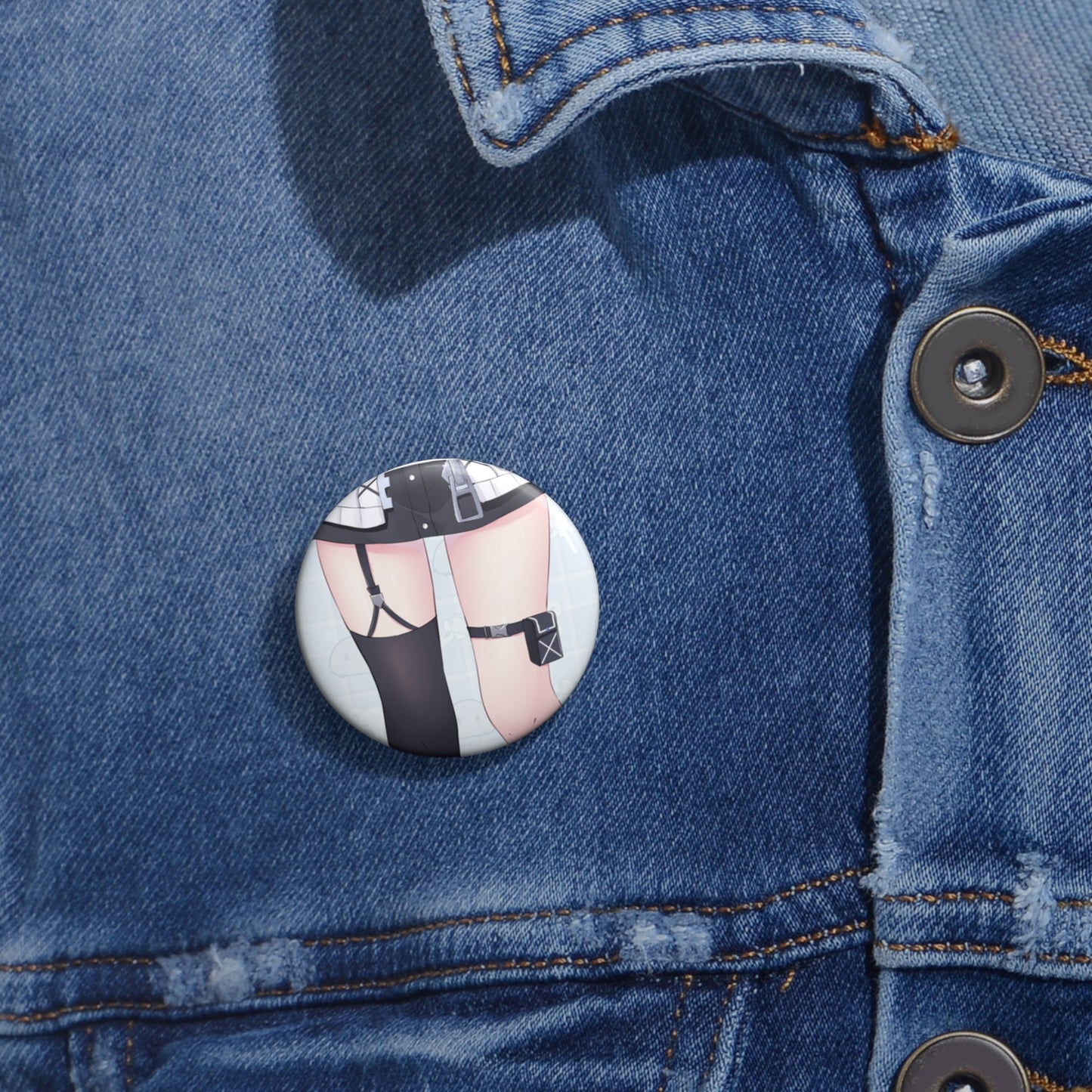 hi2chan "Thigh High" Button Pin