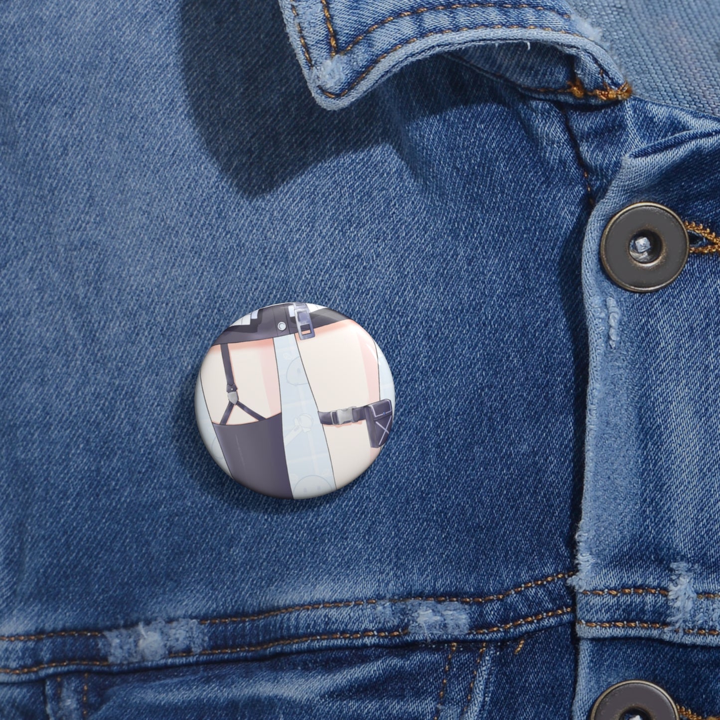 hi2chan "Thighs" Button Pin