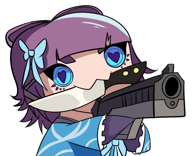 Nero Mariana with the Strap Gun Acrylic Pin