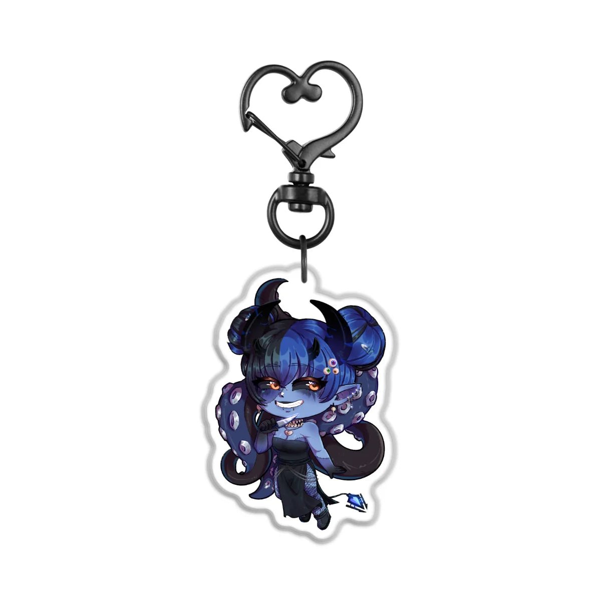 maleficxm "Chibi Knife" Front-Side Epoxy Keychain - KatDragonz