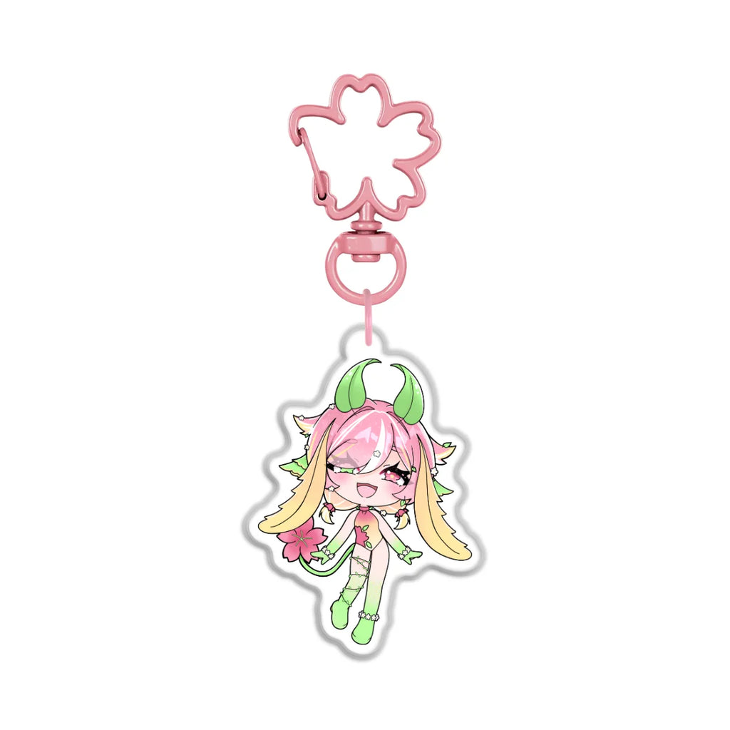 NekochiKohaku "Idle" Front-Side Glitter Epoxy Keychain