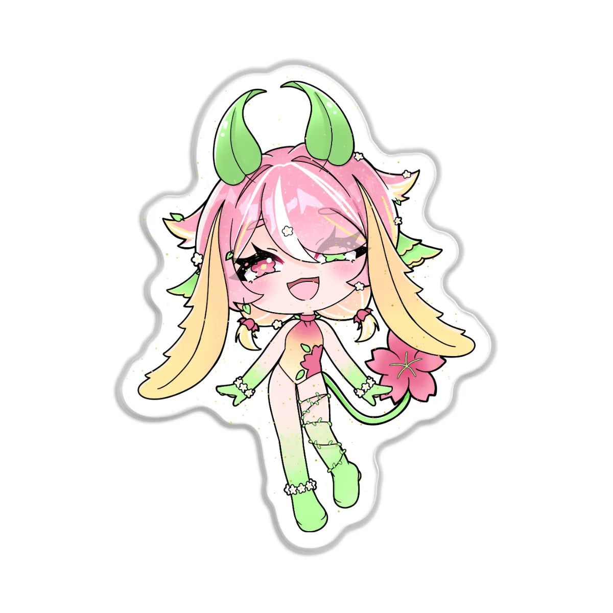 NekochiKohaku "Idle" Front-Side Glitter Epoxy Pin
