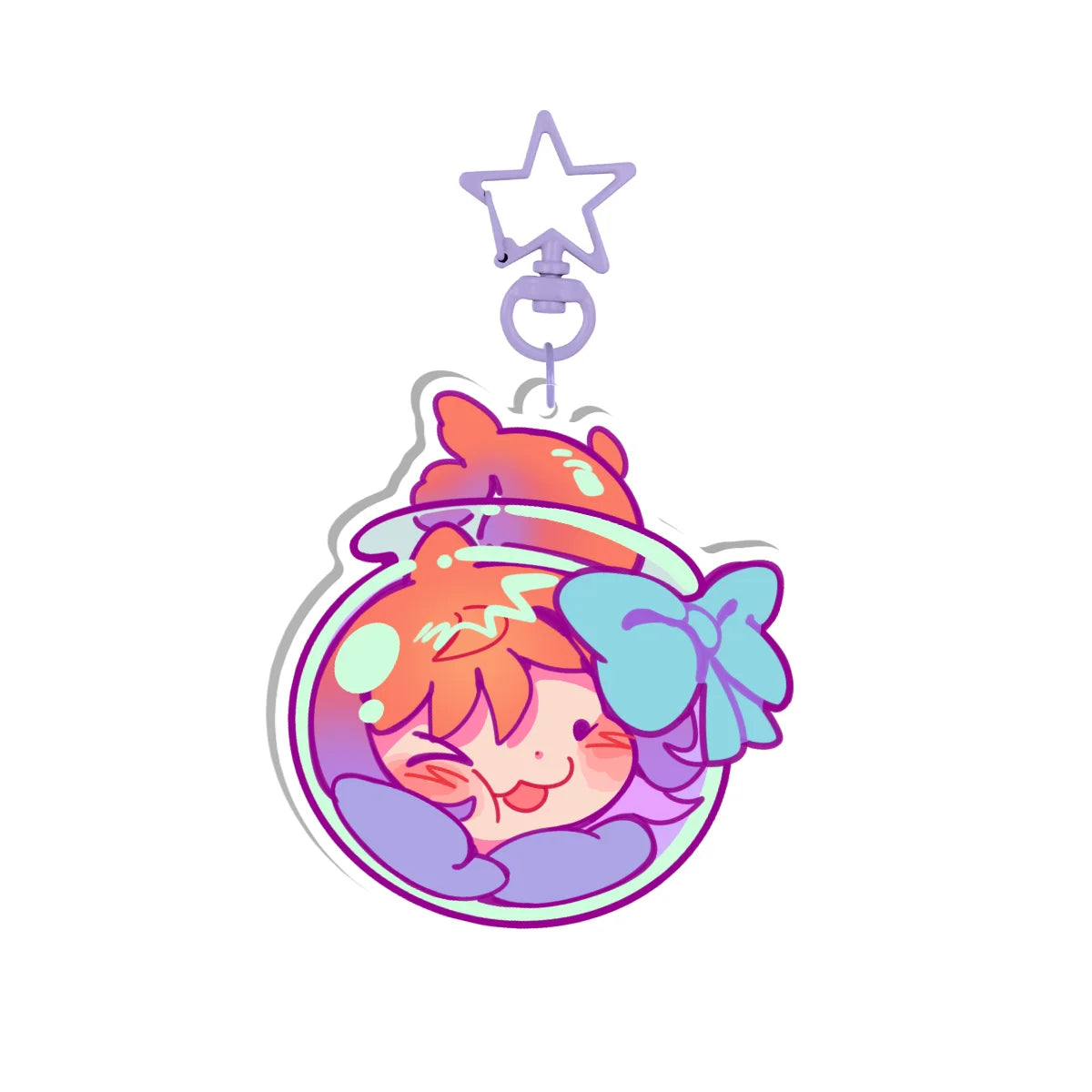 SnackieDoodleVT "Fishbowl" Acrylic Keychain