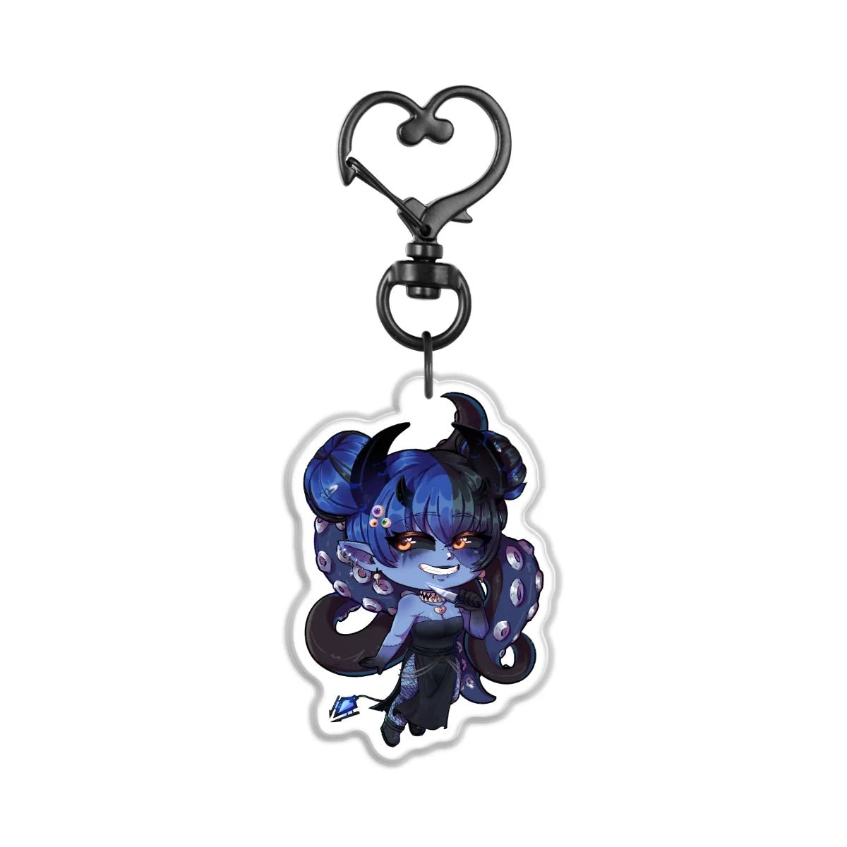 maleficxm "Chibi Knife" Front-Side Epoxy Keychain - KatDragonz