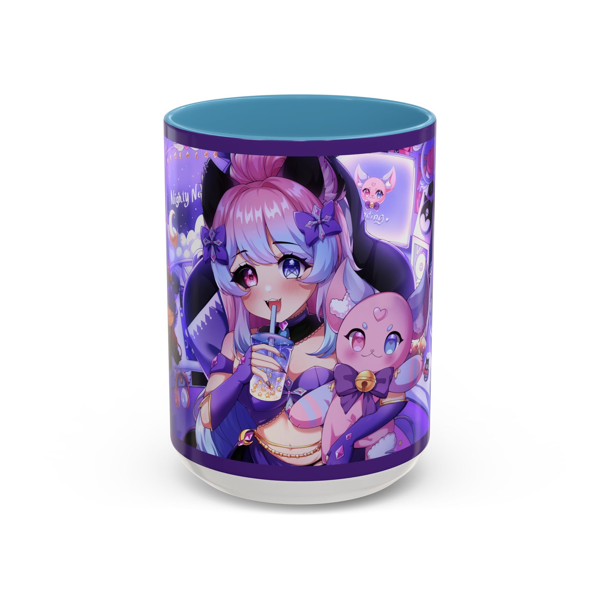 "Time To Stream!" Nighty Neko Mug