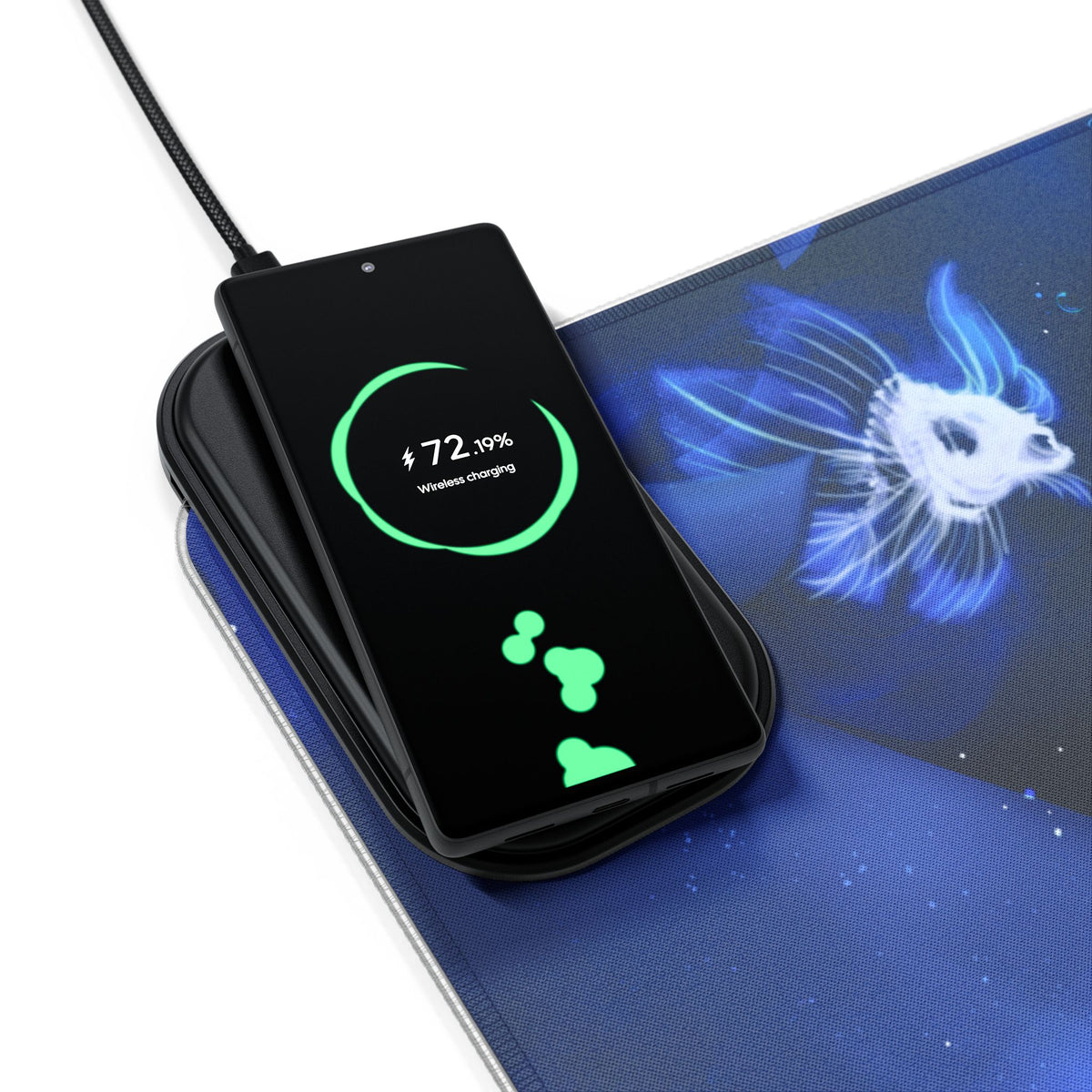 Mako Mommy "Abyss" LED XL Deskmat w/ Wireless Charging