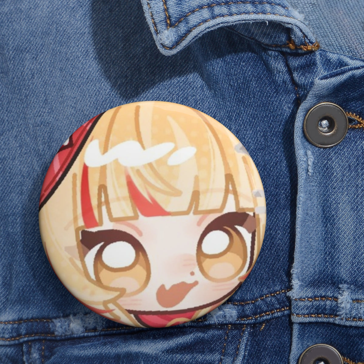 VyliaJesterz "Chibi Face" Button Pin