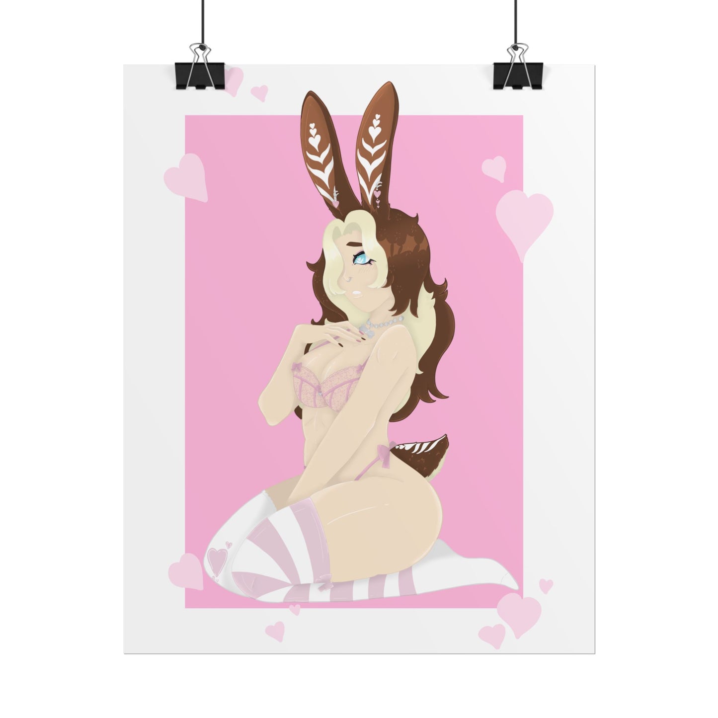 Lady Latte Lounging Poster