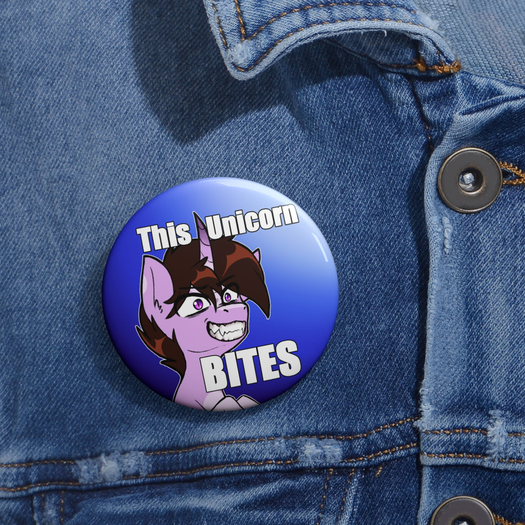 QuintyImara "This Unicorn Bites" Pin Button