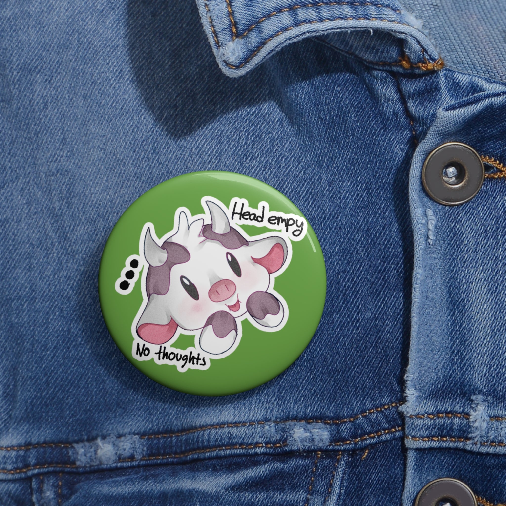 No Thoughts Head Empy SimplyKloak Button Pin