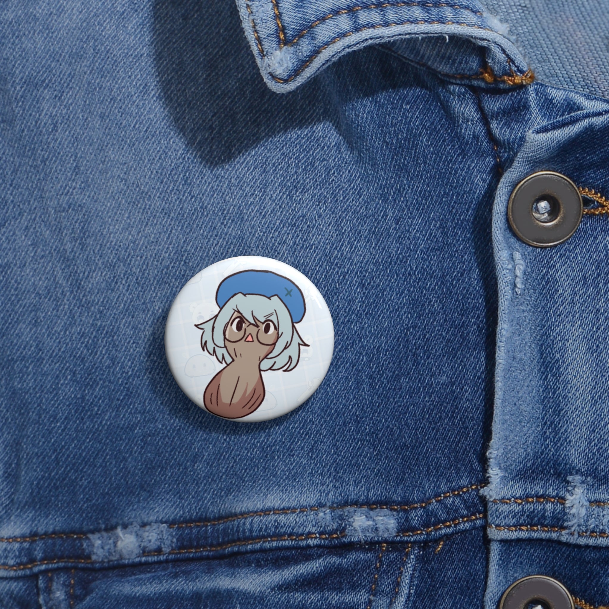 hi2chan "Nutty" Button Pin