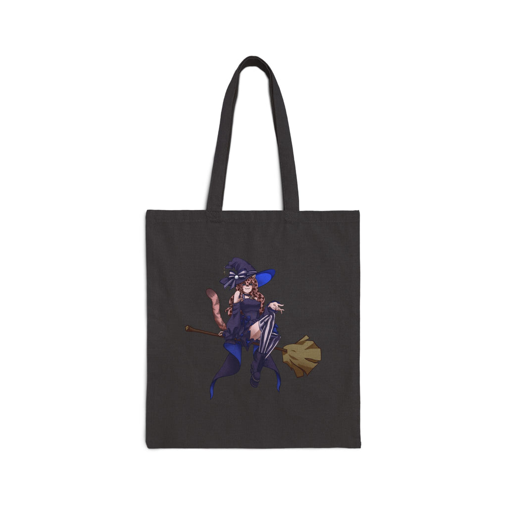 Stripy Luna "Witch's Broom" Tote Bag