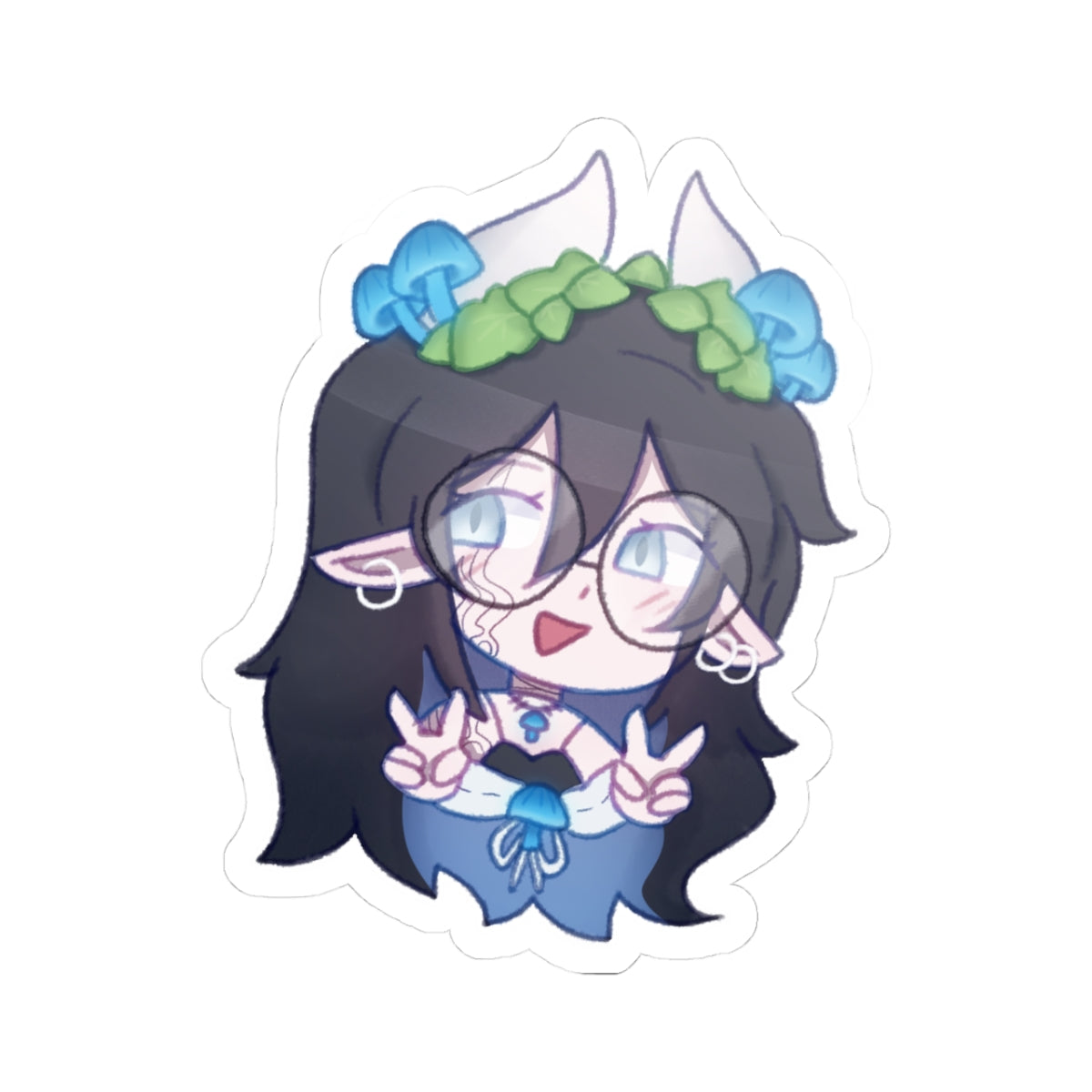 Mycena Xanh "Peace!" Sticker