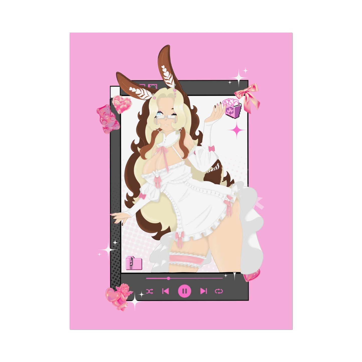 Lady Latte Music Player Poster