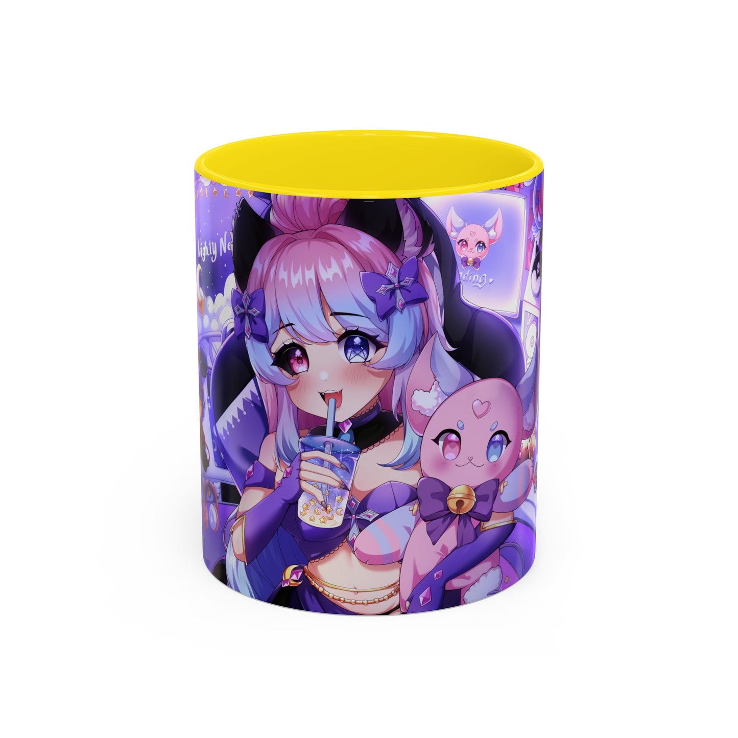 "Time To Stream!" Nighty Neko Mug