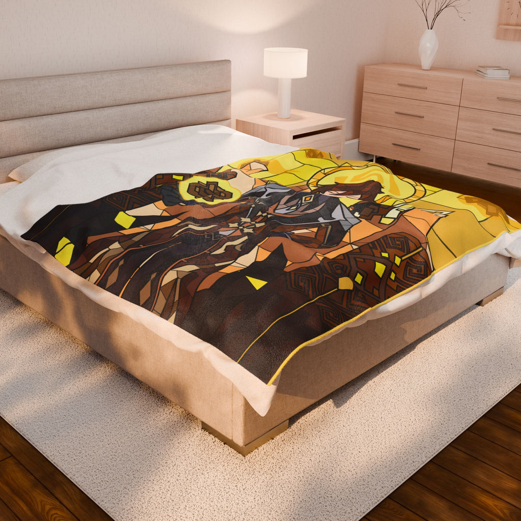 Zhongli Plush Throw Blanket