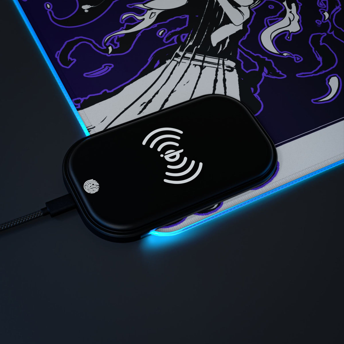Nellohead "Skeletal Guitar" LED Large Deskmat w/ Wireless Charging