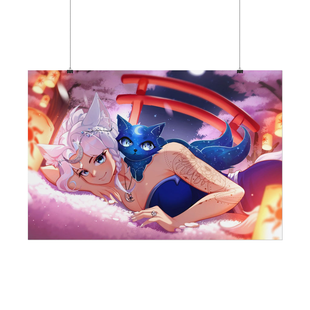 Reira Resting in Sakura Poster