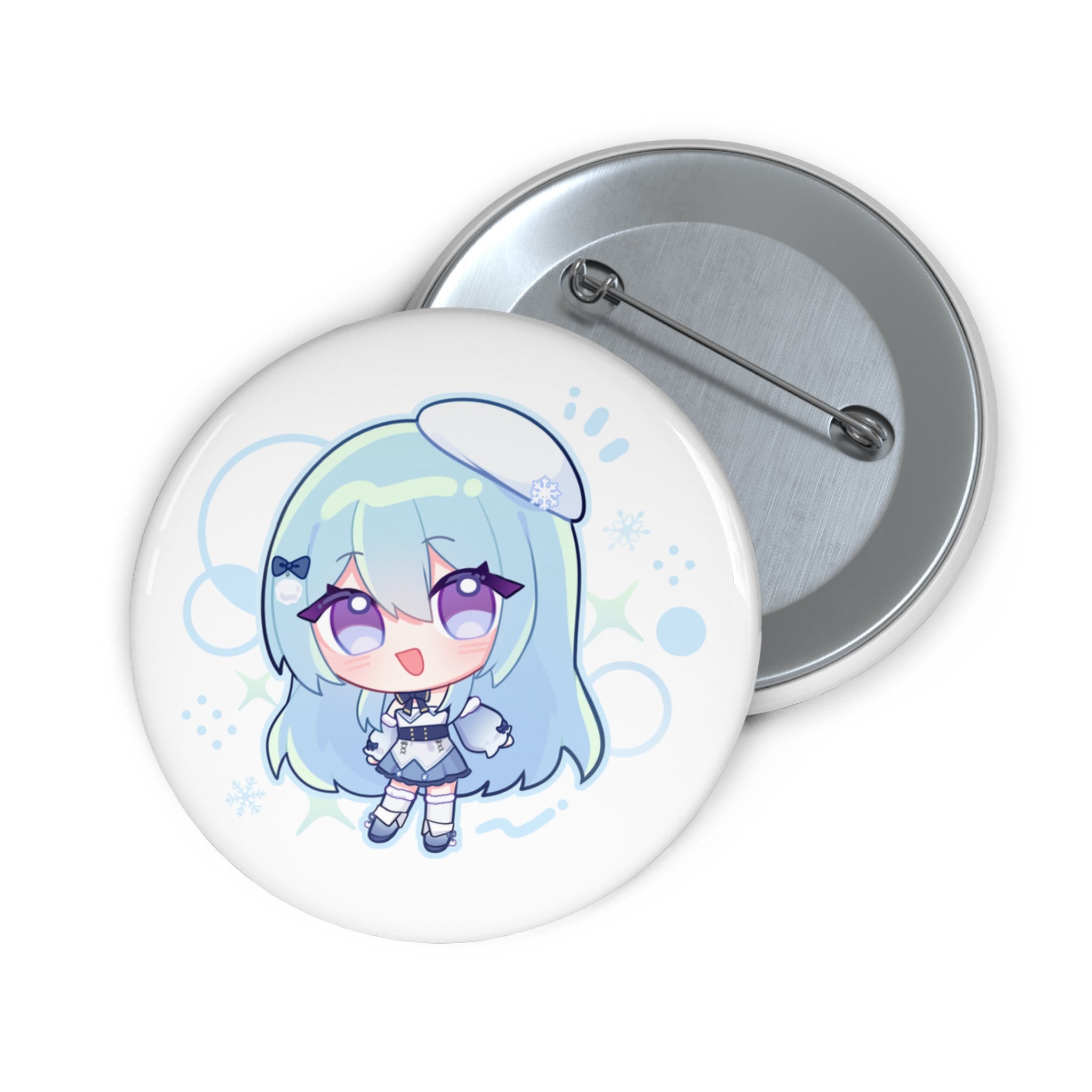 SnowyBlueBell "Chibi" Pin Button