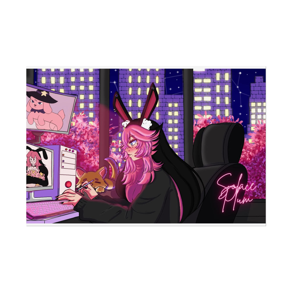 Solace Plum Lofi Poster