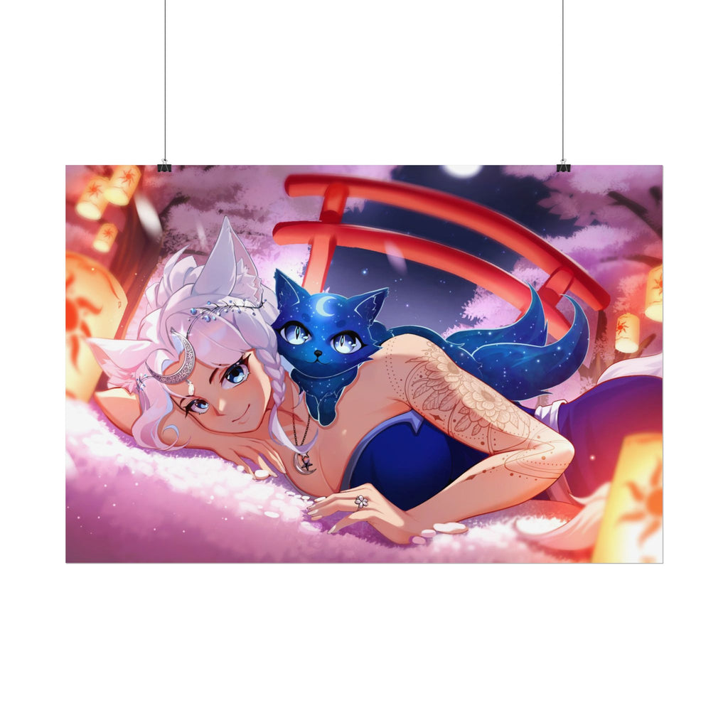 Reira Resting in Sakura Poster