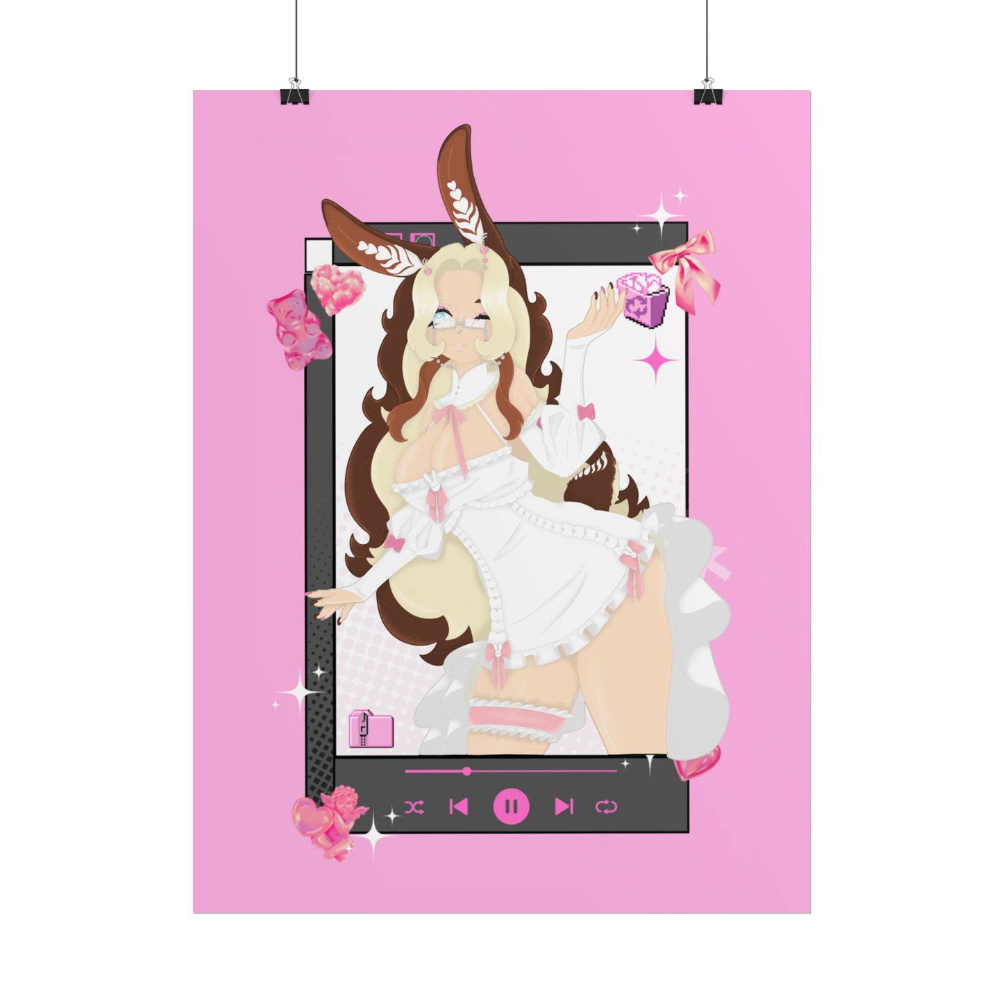 Lady Latte Music Player Poster