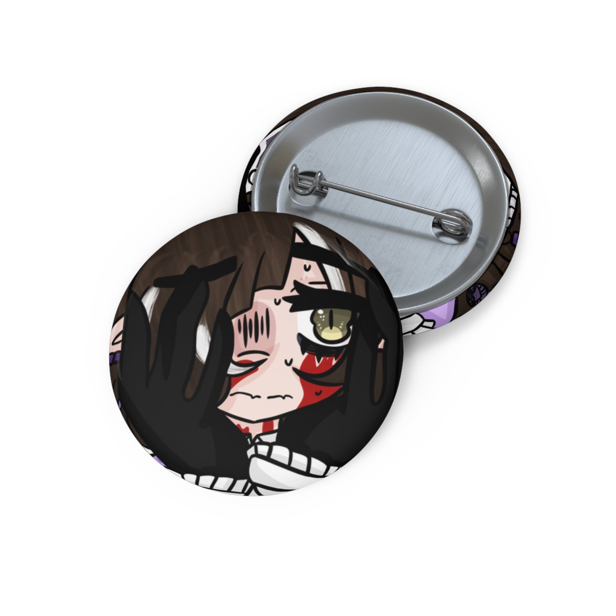 Renée Lysobore "Nervous" Button Pin