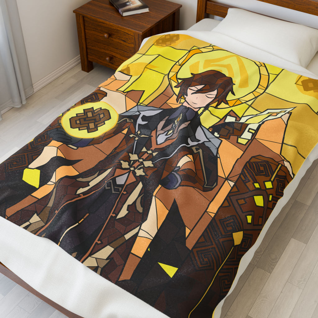 Zhongli Plush Throw Blanket