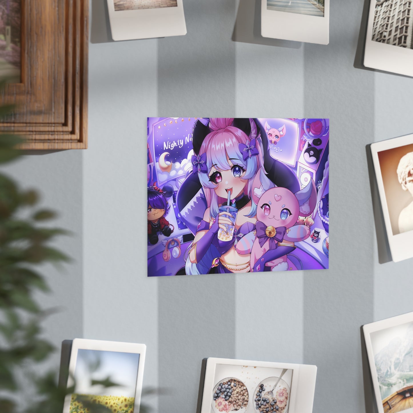 "Time to Stream!" Nighty Neko Print