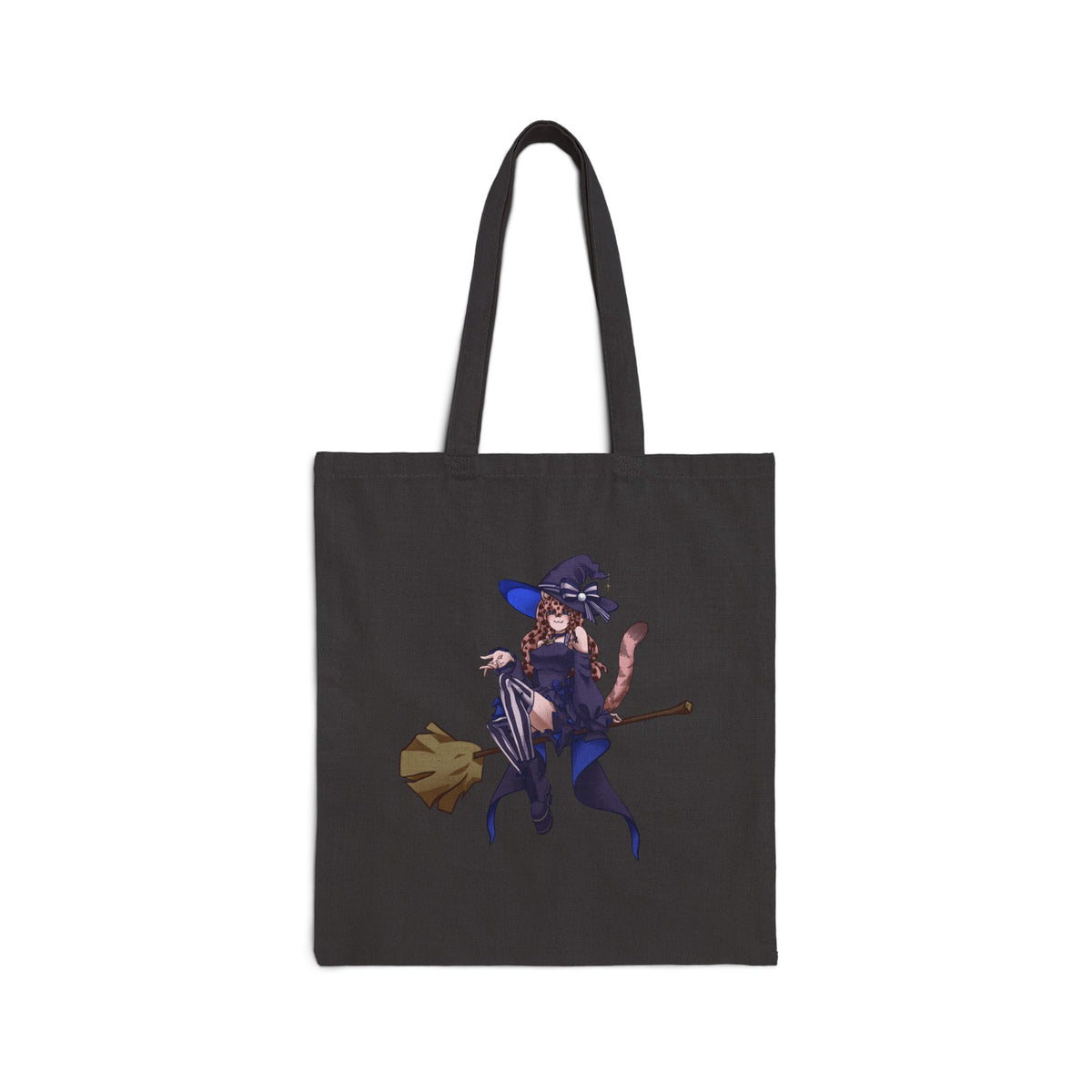 Stripy Luna "Witch's Broom" Tote Bag