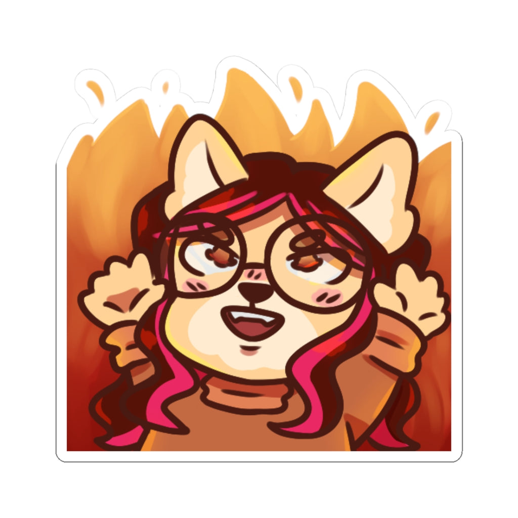 The Wise Doggo Fire Sticker