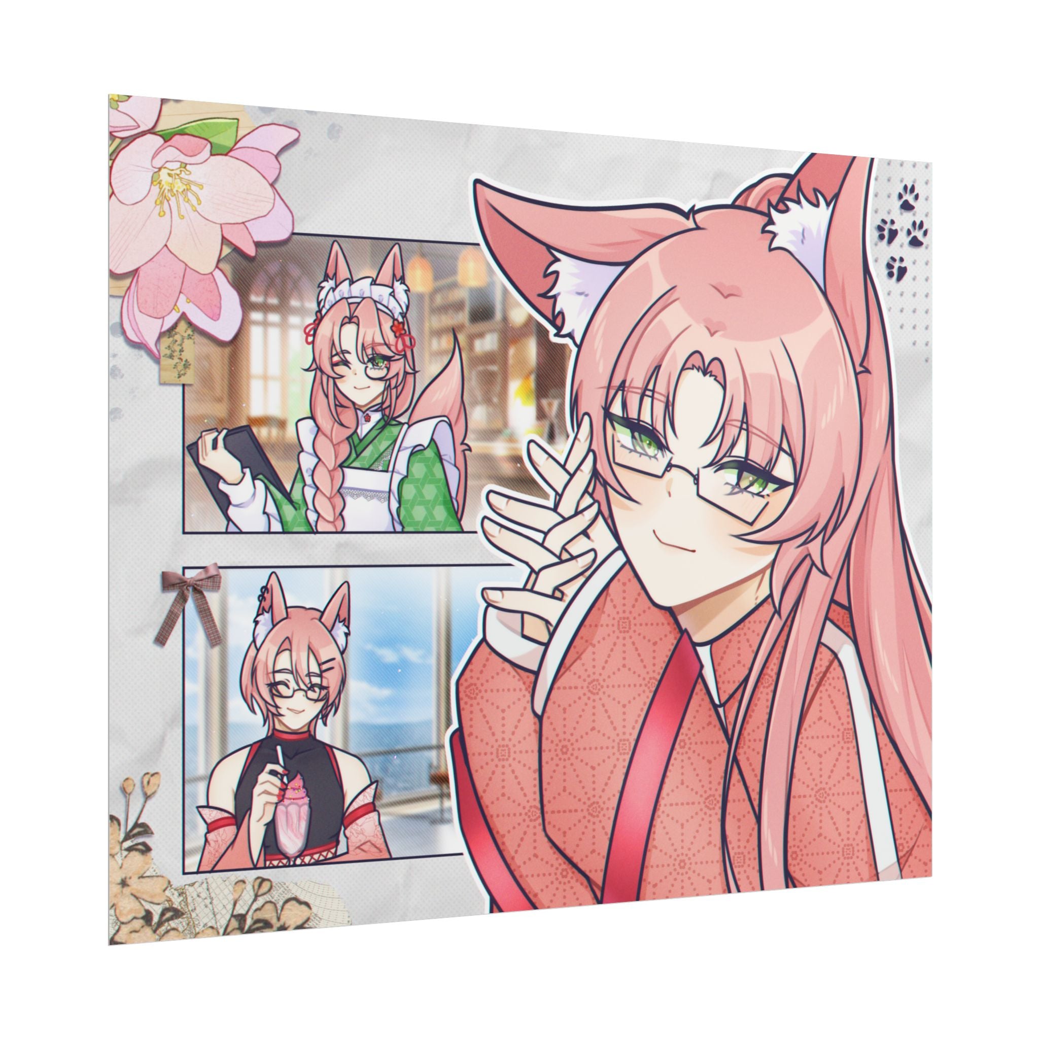 Minoru Koicha "Cafe Poses" Poster