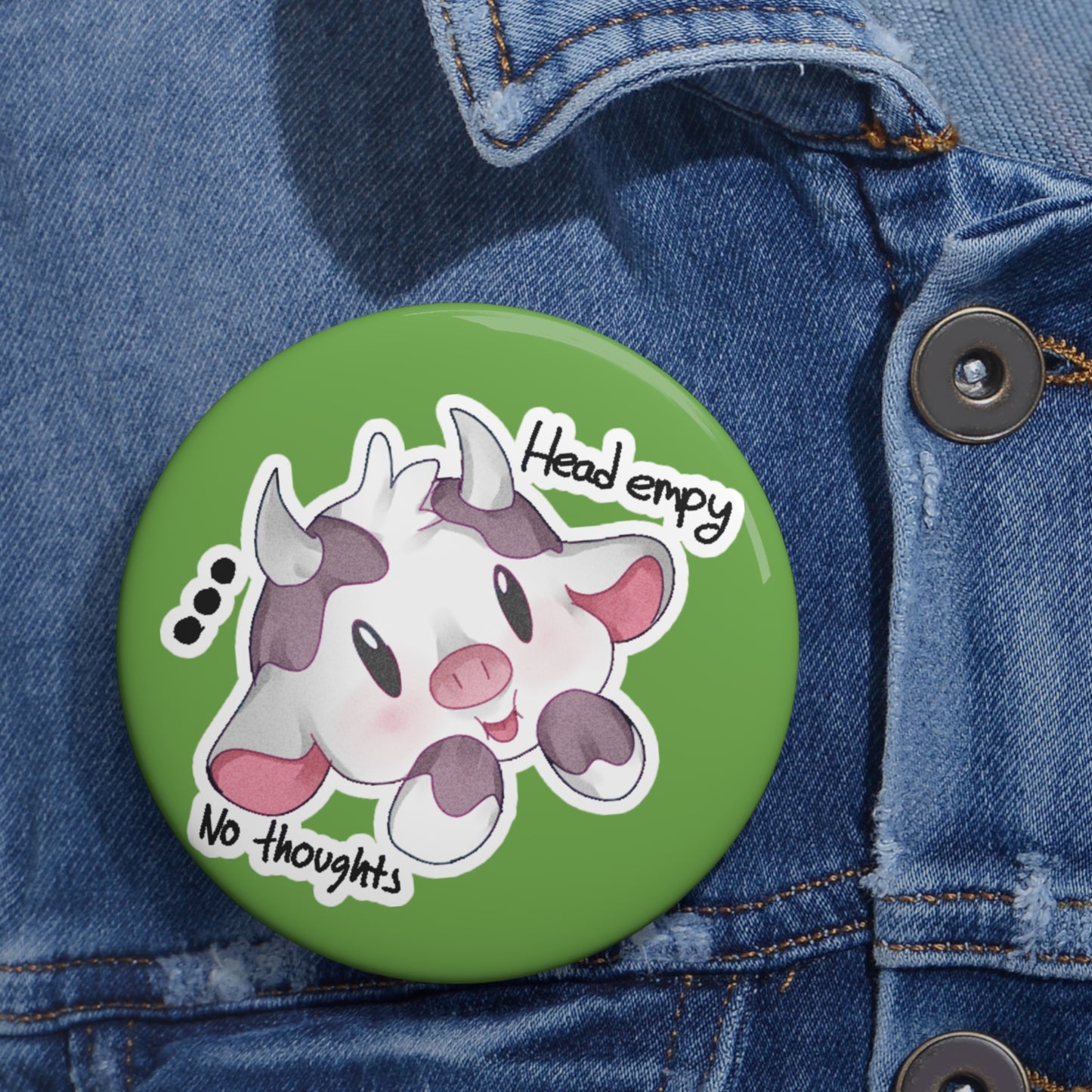 No Thoughts Head Empy SimplyKloak Button Pin