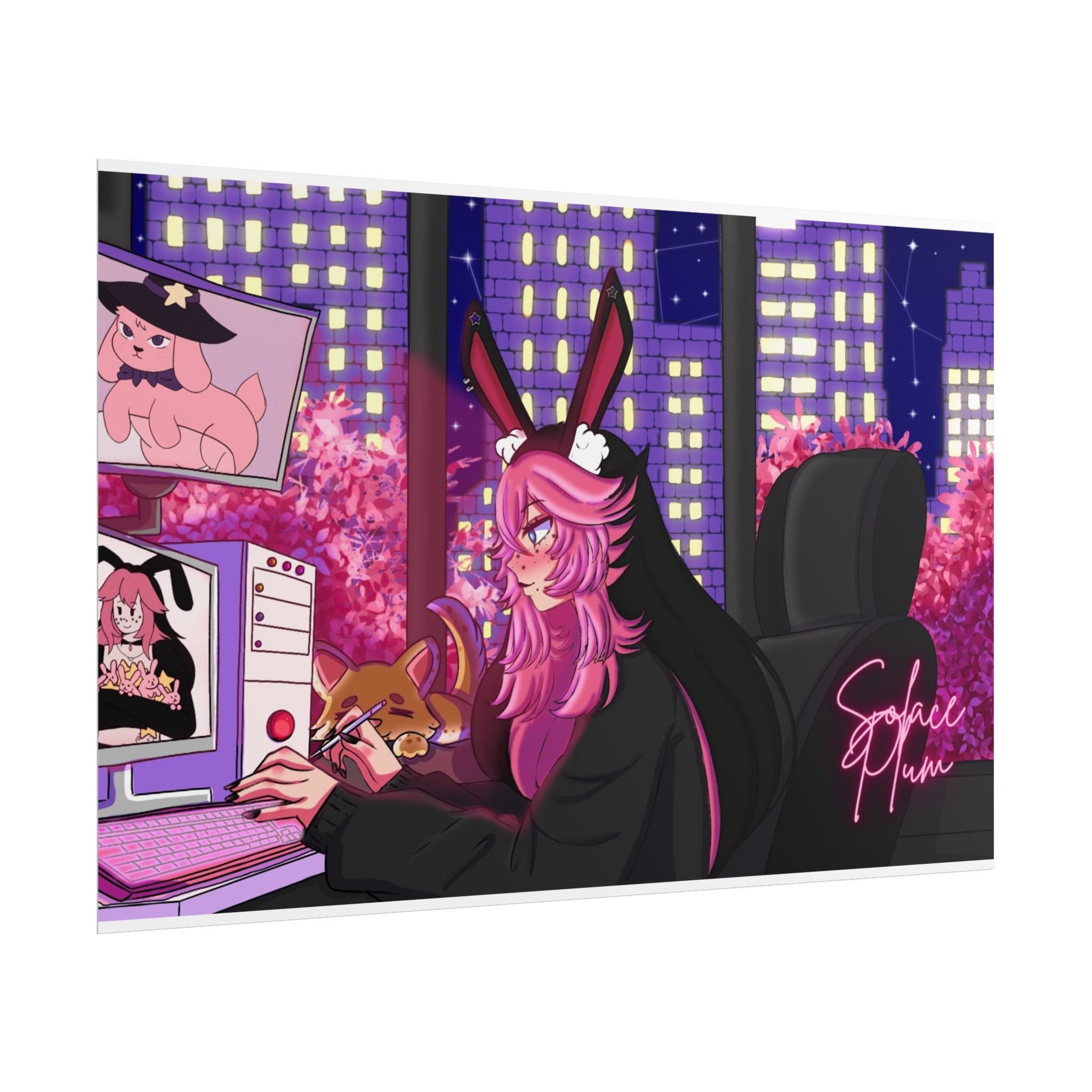 Solace Plum Lofi Poster