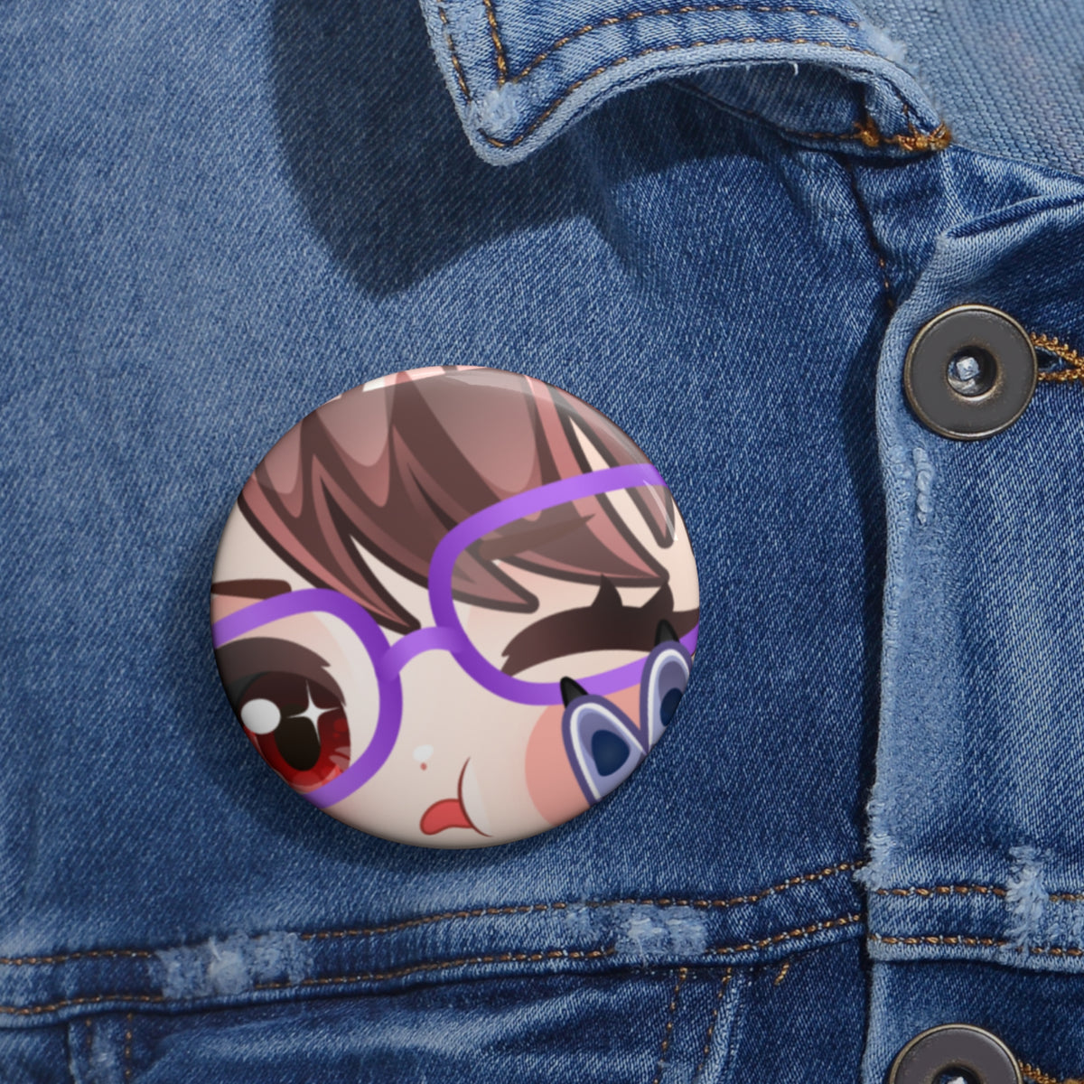 RockLoLove "Pressed Against" Pin Button