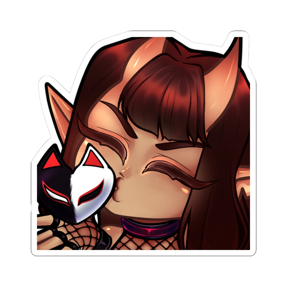 CherryBombzVT "Mask Kiss" Sticker