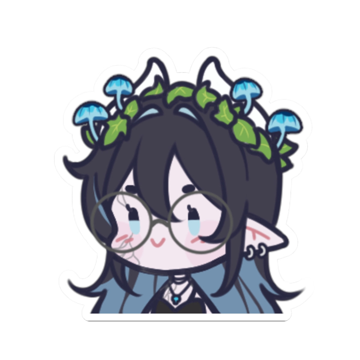 Mycena Xanh "Flora Crown" Sticker