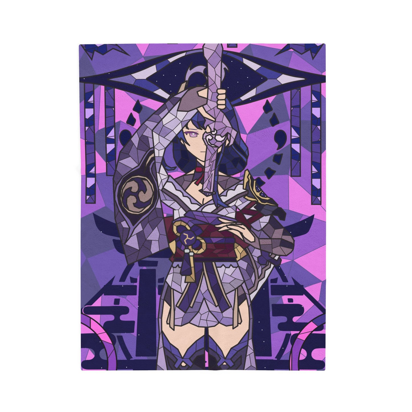 Ei | Raiden Shogun Plush Throw Blanket