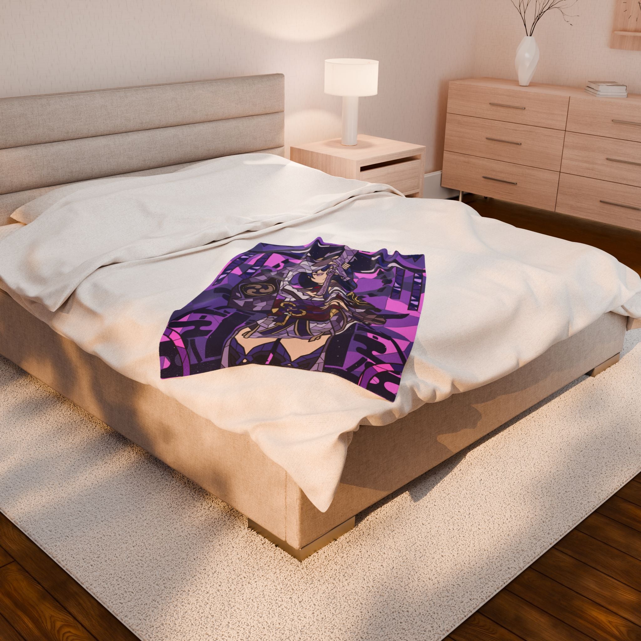 Ei | Raiden Shogun Plush Throw Blanket