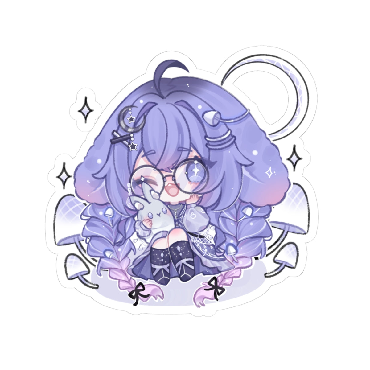 Linistille "Moons and Mushrooms" Sticker
