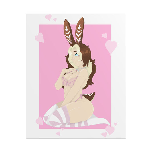 Lady Latte Lounging Poster