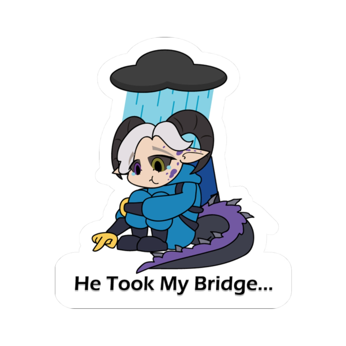 VickraAlnova "He Took My Bridge" Sticker
