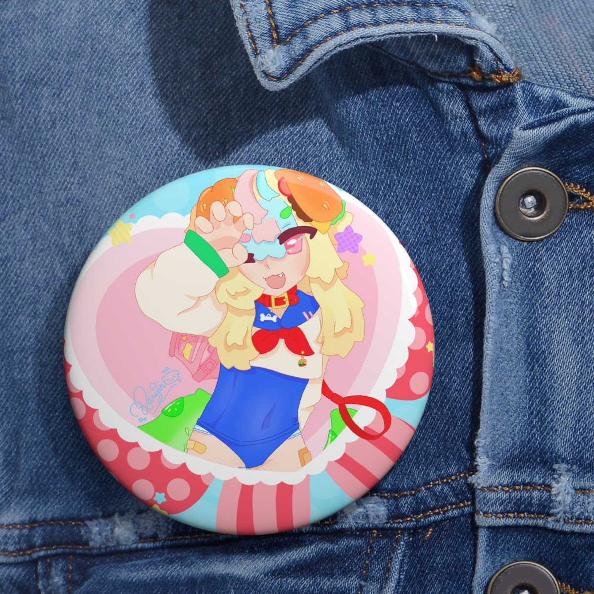 wanwanburgerVT Pin Buttons