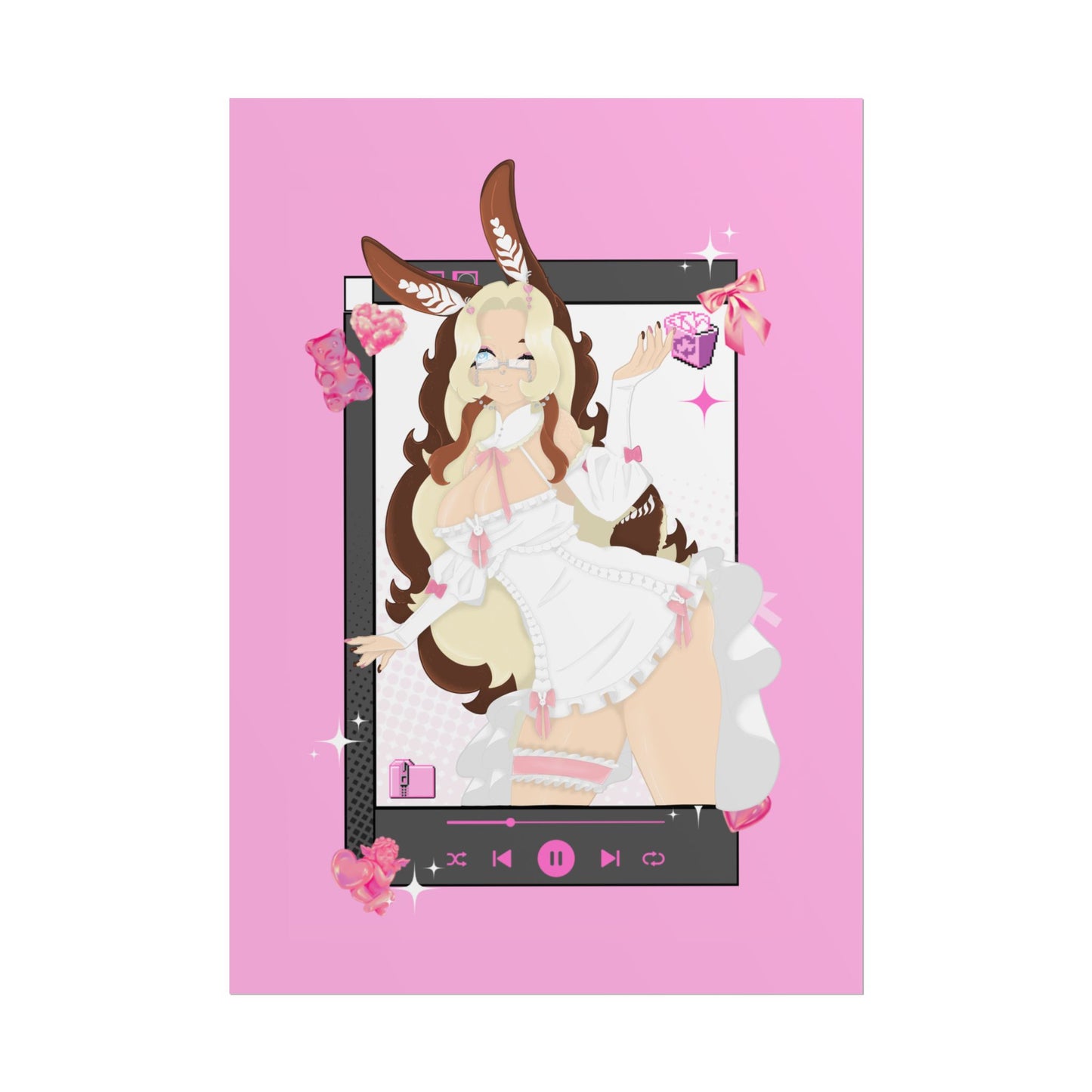 Lady Latte Music Player Poster