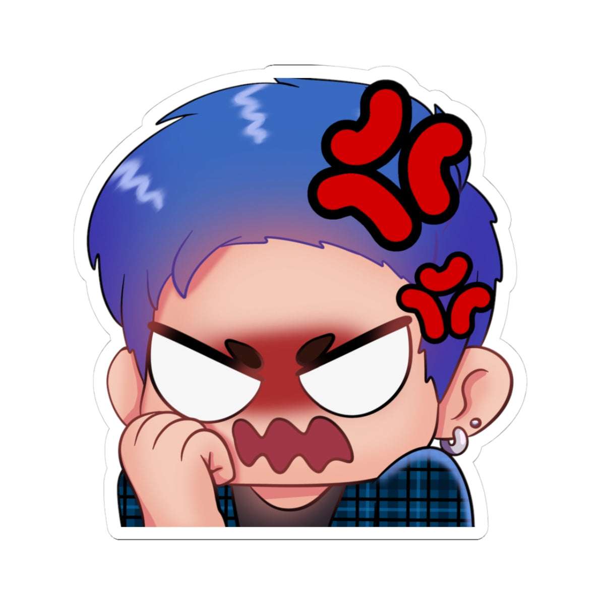 PsychoDaddySam "Angry" Sticker