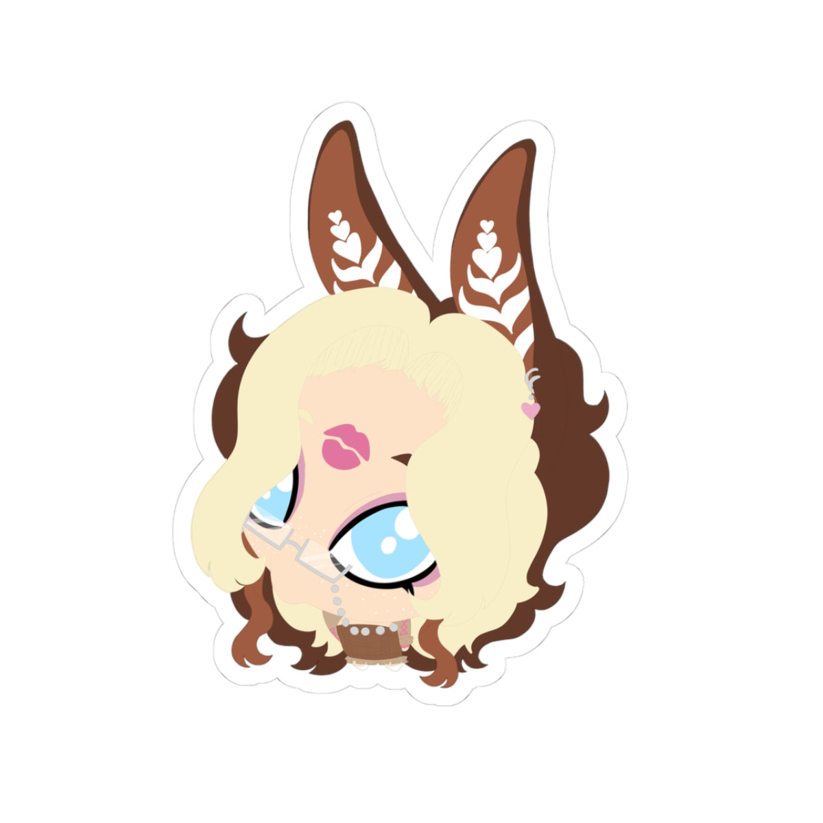Lady Latte Stare Sticker