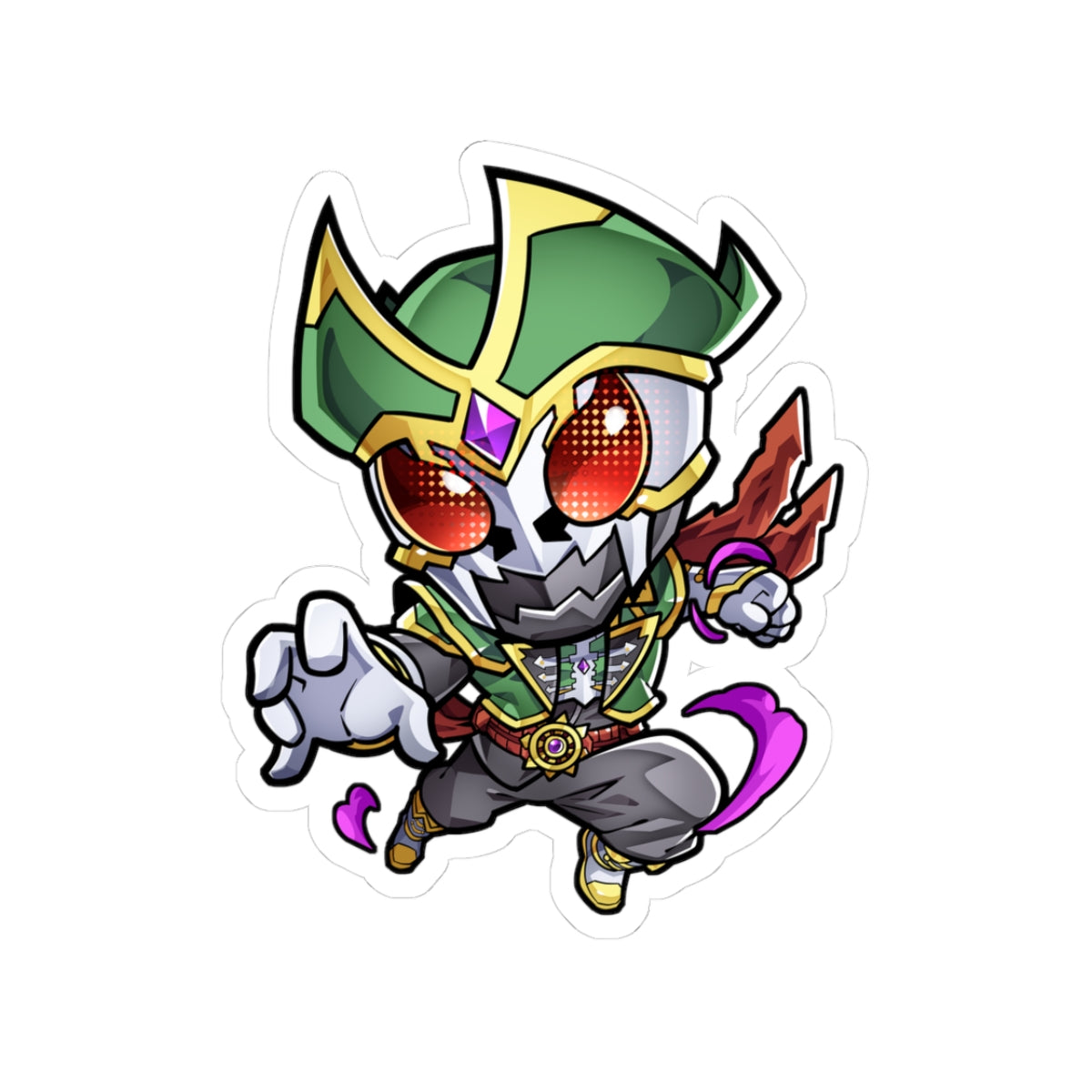 Masked Pirate Geist "Punch Back" Sticker