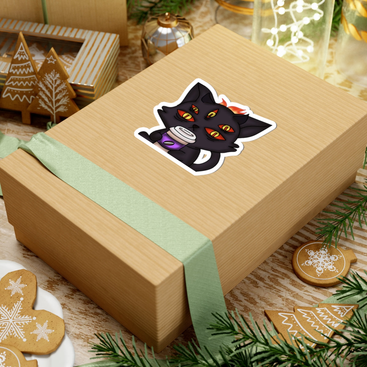 Chow Down "Lucipurr Sip" Sticker