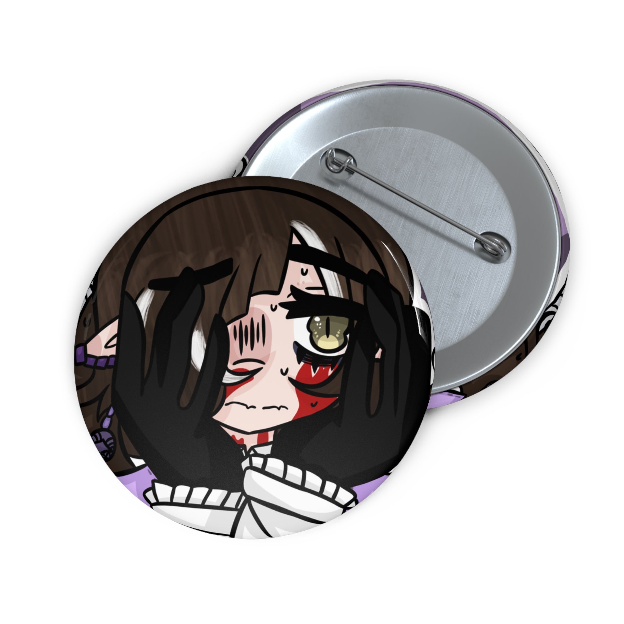 Renée Lysobore "Nervous" Button Pin