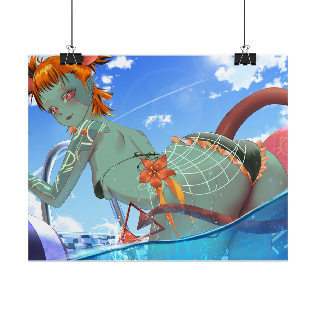 NonbiteyZombie "Summer Swim!" Poster - KatDragonz